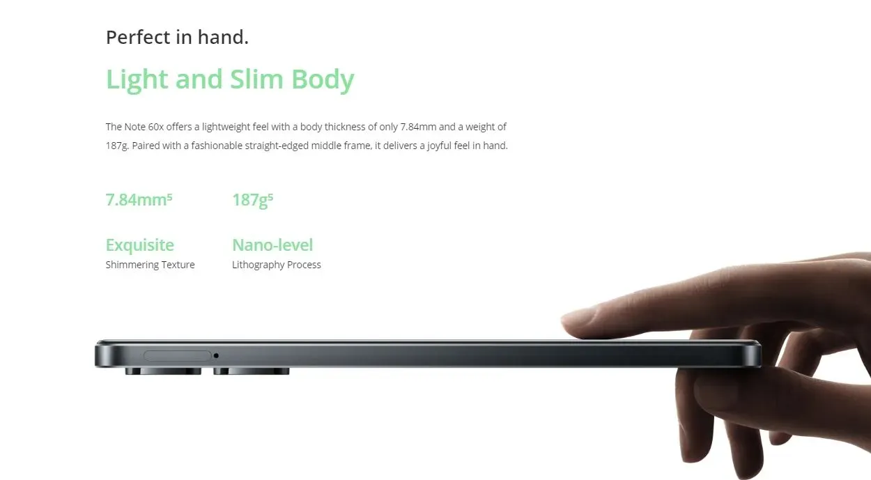 Realme Note 60x - (4GB + 64GB)